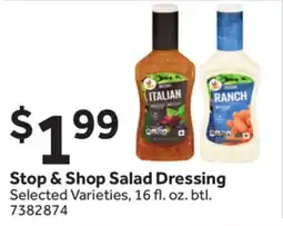 Stop&Shop Stop & Shop Salad Dressing offer
