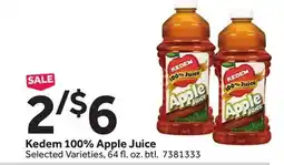 Stop&Shop Kedem 100% Apple Juice offer