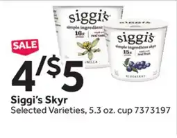 Stop&Shop Siggi's Skyr offer