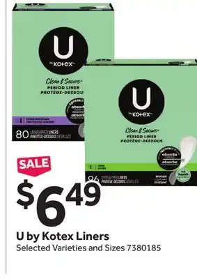 Stop&Shop U by Kotex Liners offer