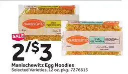 Stop&Shop Manischewitz Egg Noodles offer