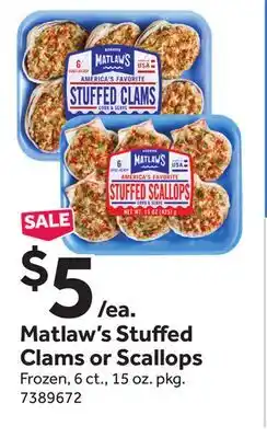 Stop&Shop Matlaw's Stuff ed Clams or Scallops offer