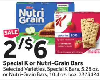 Stop&Shop Special K or Nutri-Grain Bars offer