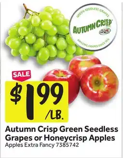 Stop&Shop Autumn Crisp Green Seedless Grapes or Honeycrisp Apples offer