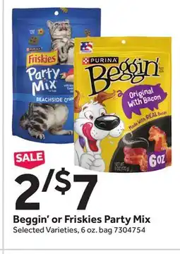 Stop&Shop Beggin' or Friskies Party Mix offer