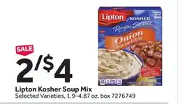 Stop&Shop Lipton Kosher Soup Mix offer