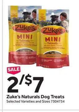 Stop&Shop Zuke's Naturals Dog Treats offer