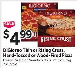 Stop&Shop DiGiorno Thin or Rising Crust, Hand-Tossed or Wood-Fired Pizza offer