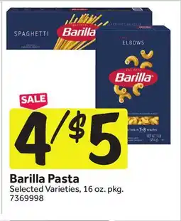 Stop&Shop Barilla Pasta offer