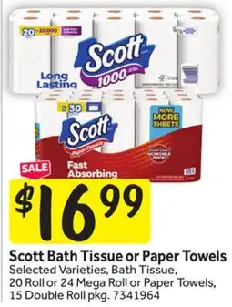 Stop&Shop Scott Bath Tissue or Paper Towels offer
