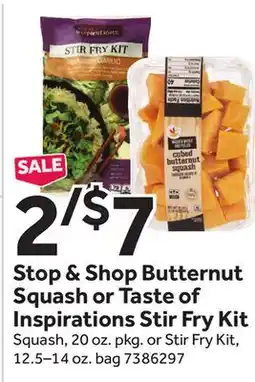 Stop&Shop Stop & Shop Butternut Squash or Taste of Inspirations Stir Fry Kit offer