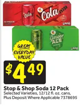 Stop&Shop Stop & Shop Soda 12 Pack offer