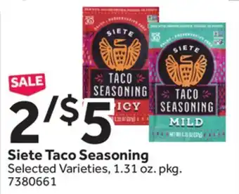 Stop&Shop Siete Taco Seasoning offer