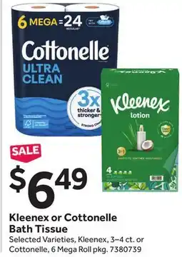 Stop&Shop Kleenex or Cottonelle Bath Tissue offer