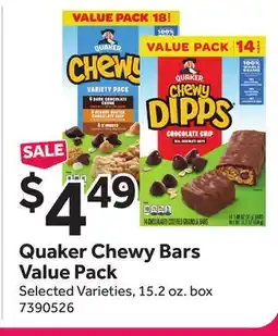 Stop&Shop Quaker Chewy Bars Value Pack offer