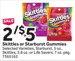 Stop&Shop Skittles or Starburst Gummies offer