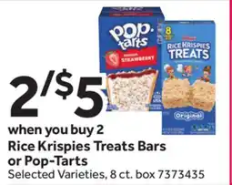 Stop&Shop Rice Krispies Treats Bars or Pop-Tarts offer