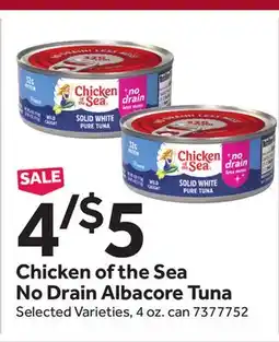 Stop&Shop Chicken of the Sea No Drain Albacore Tuna offer