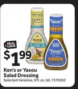 Stop&Shop Ken's or Yasou Salad Dressing offer