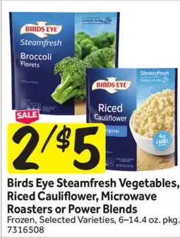 Stop&Shop Birds Eye Steamfresh Vegetables, Riced Cauliflower, Microwave Roasters or Power Blends offer