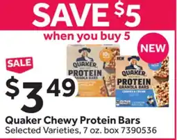 Stop&Shop Quaker Chewy Protein Bars offer