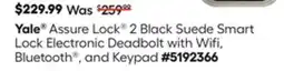 Lowe's Yale Assure Lock 2 Black Suede Smart Lock Electronic Deadbolt with Wifi, Bluetooth , and Keypad offer
