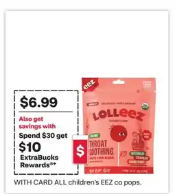 CVS ALL children's EEZ co pops offer