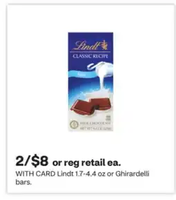 CVS Lindt 1.7-4.4 oz or Ghirardelli bars offer