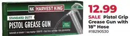Runnings Harvest King Pistol Grip Grease Gun with 18 Hose offer