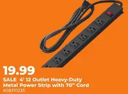 Runnings Electryx 4' 12 Outlet Heavy-Duty Metal Power Strip with 70 Cord offer