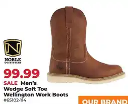 Runnings Noble Outfitters Men's Wedge Soft Toe Wellington Work Boots offer
