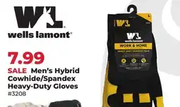 Runnings Wells Lamont Men's Hybrid Cowhide/Spandex Heavy-Duty Gloves offer