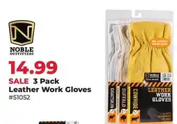 Runnings Noble Outfitters 3 Pack Leather Work Gloves offer
