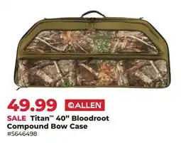 Runnings Allen Titan 40 Bloodroot Compound Bow Case offer