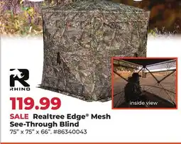 Runnings Rhino Realtree Edge Mesh See-Through Blind offer