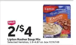 Stop&Shop Lipton Kosher Soup Mix offer