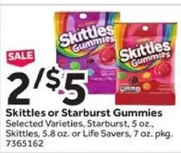 Stop&Shop Skittles or Starburst Gummies offer