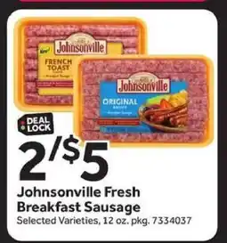 Stop&Shop Johnsonville Fresh Breakfast Sausage offer