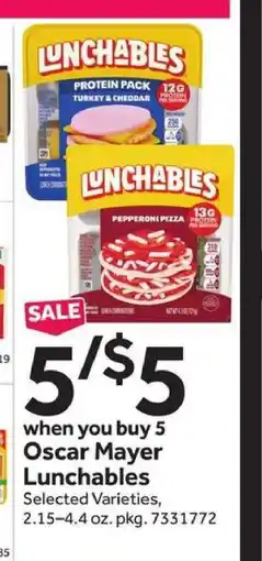 Stop&Shop Oscar Mayer Lunchables offer