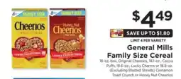 ShopRite General Mills Family Size Cereal offer