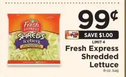 ShopRite Fresh Express shredded lettuce offer