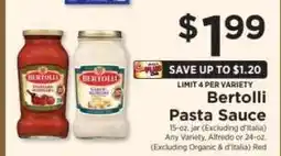 ShopRite Bertolli Pasta Sauce offer