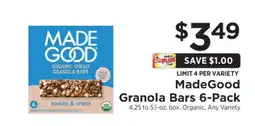 ShopRite MadeGood Granola Bars 6-Pack offer