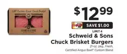 ShopRite Schweid & Sons Chuck Brisket Burgers offer