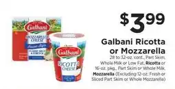 ShopRite Galbani Ricotta or Mozzarella offer
