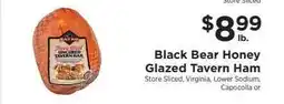 ShopRite Black Bear Honey Glazed Tavern Ham offer