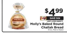 ShopRite Molly’s Baked Round Challah Bread offer