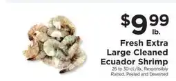 ShopRite Fresh Extra Large Cleaned Ecuador Shrimp offer