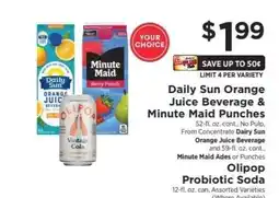 ShopRite Daily Sun Orange Juice Beverage / Minute Maid Punches offer