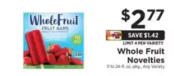 ShopRite Whole Fruit Novelties offer